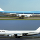 Top: KLM Boeing 747 (PH-BUF), the aircraft that struck the Pan Am 747 taxiing on the runway. Bottom: A Pan Am 747 similar to the one that was destroyed at Tenerife (clipper arctic, Michel Gilliand)